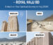Promotional poster for Royal Hajj BD's 3-Star Hajj Package 2026 featuring images of a hotel in Makkah and Madinah, and tent accommodations in Mina and Arafat, highlighting included services like flights, meals, transport, and guided rituals.