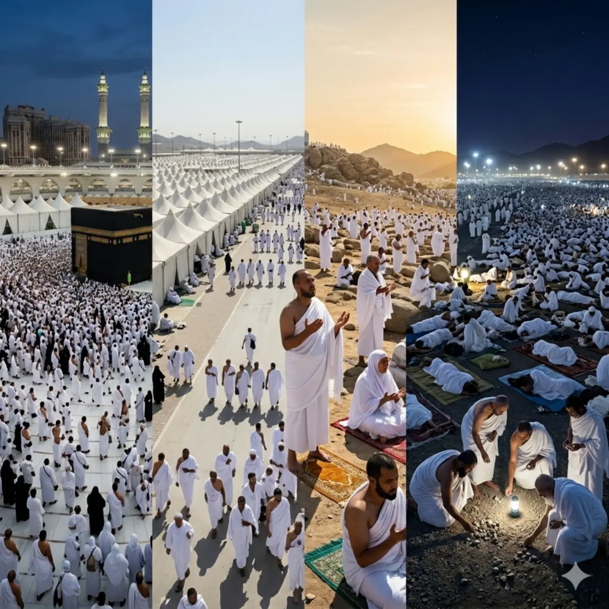 Comfort Hajj Package 2027 from Bangladesh holy sites collage by Royal Hajj BD